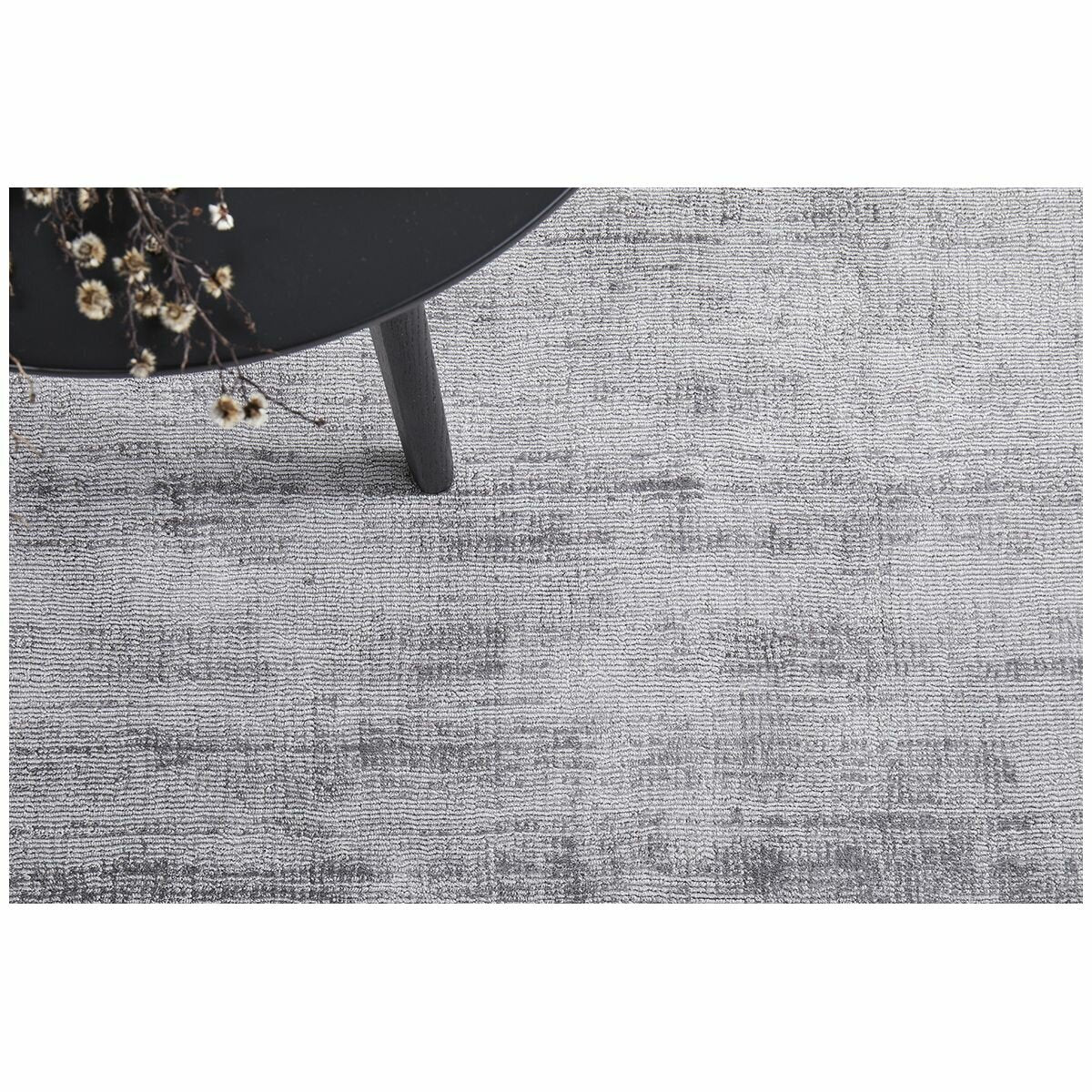 Rug Culture Bliss Hand Loomed Extra Large Rug 400x300 - Grey Viscose, Cotton Backing - BLSGREY400X300