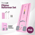 Fitnesslab Pink Pilates Board Reformer - Foldable Set - 410mm x 115mm x 990mm - Full Body Workouts - SuperSaverAU - view 3