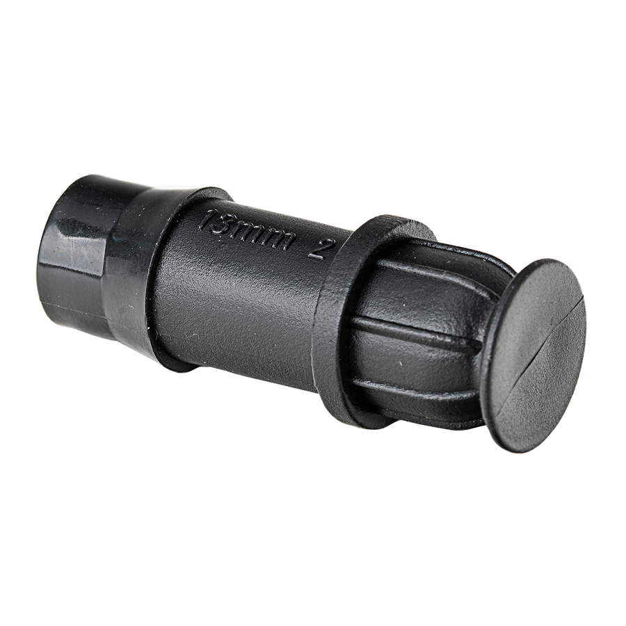 K Rain 13mm Barbed End Plug - 10 Pack - Black - Polypropylene - SuperSaverAU - view 1