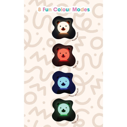 Mirabella Bear Night Light - 90mm x 150mm - Dual Powered - Colour Changing