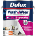 Dulux Interior Paint Wash Wear Plus Super Hide 4L Low Sheen Strong White - SuperSaverAU - view 1
