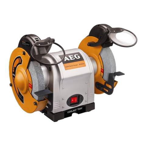 AEG Bench Grinder - 200mm - Metal - 550W Motor with Work Lights - SuperSaverAU - view 1