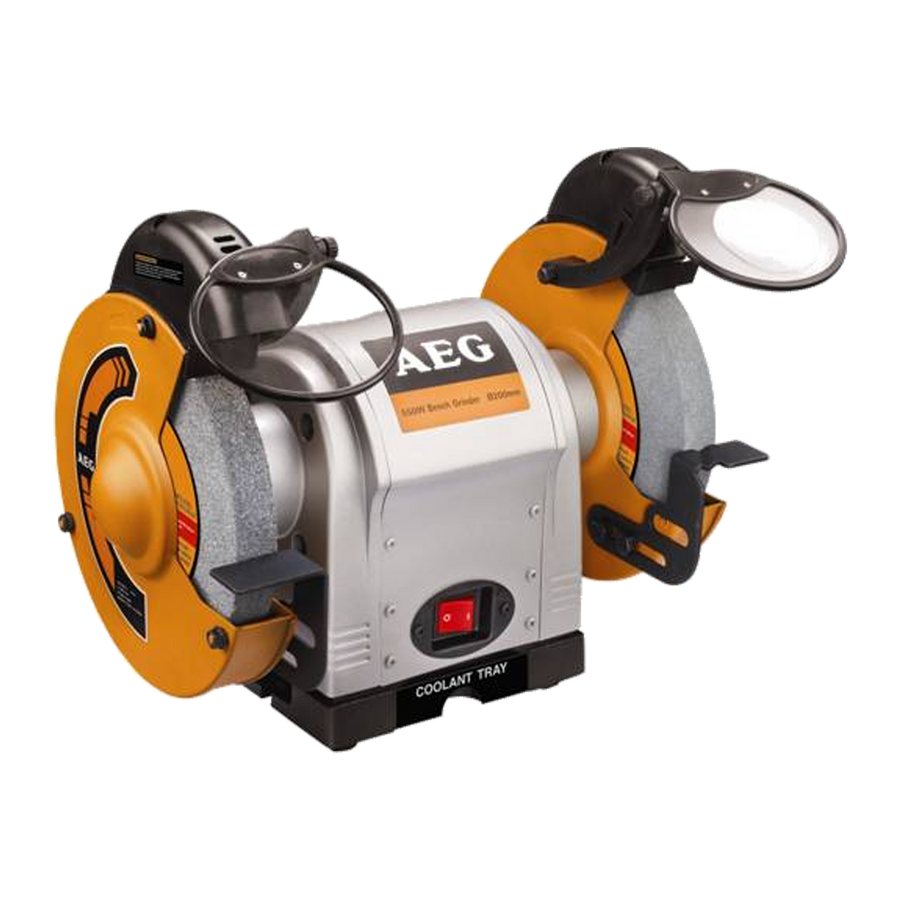 AEG Bench Grinder - 200mm - Metal - 550W Motor with Work Lights - SuperSaverAU - view 1
