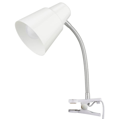 Verve Design Brylee White Adjustable Clamp Lamp 25W Plastic & Metal ATL154WH