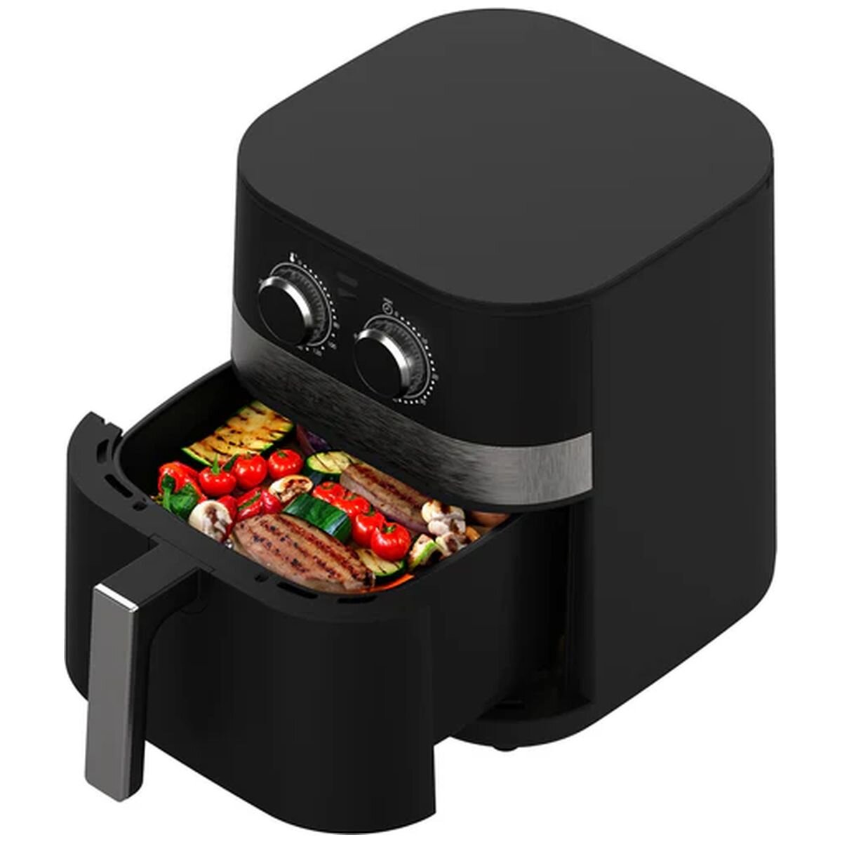 Kitchen Couture Compact Air Fryer 5.5L - Black - Dual Dial Controls, Auto Shut-Off Timer - 10005260