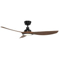 Mercator Jota 132cm DC Ceiling Fan with LED Light - Dark Timber, 6 Speeds, Remote - FC2110133DT