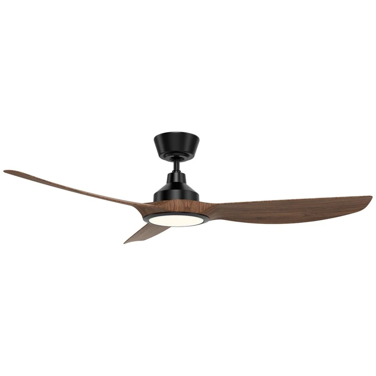 Mercator Jota 132cm DC Ceiling Fan with LED Light - Dark Timber, 6 Speeds, Remote - FC2110133DT