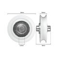 Rolltrak 32mm Acetal Concave Roller - 6.4mm Axle - 25kg Load Rate - SuperSaverAU - view 2