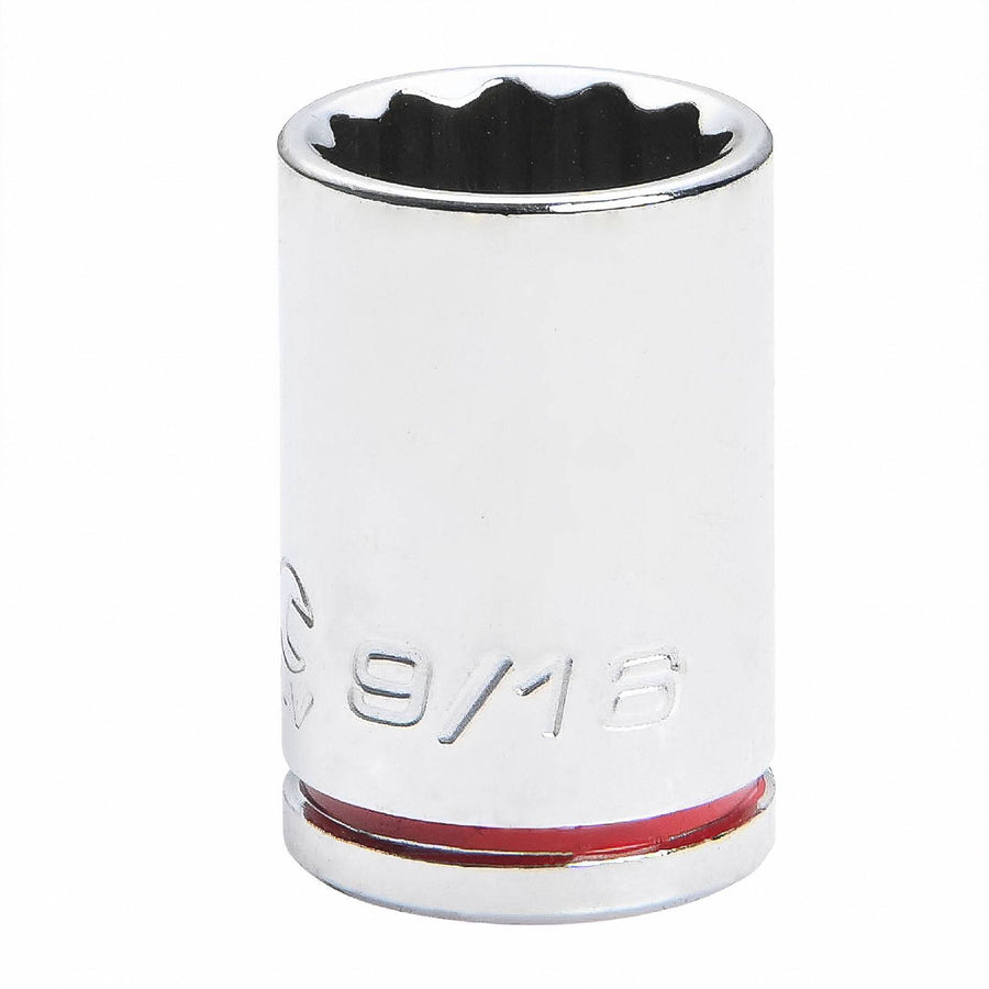 Kincrome 3/8" Drive 12-Point Shallow Socket 9/16" Chrome Vanadium Steel
