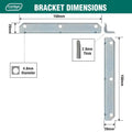 Carinya 150 x 20 x 20 x 2mm Zinc Plated Steel Reinforcing Angle Bracket
