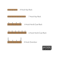 Mode 4 Over Door Hanger - Bamboo Board with 4 Chrome Hooks - 450mm x 70mm - SuperSaverAU - view 5