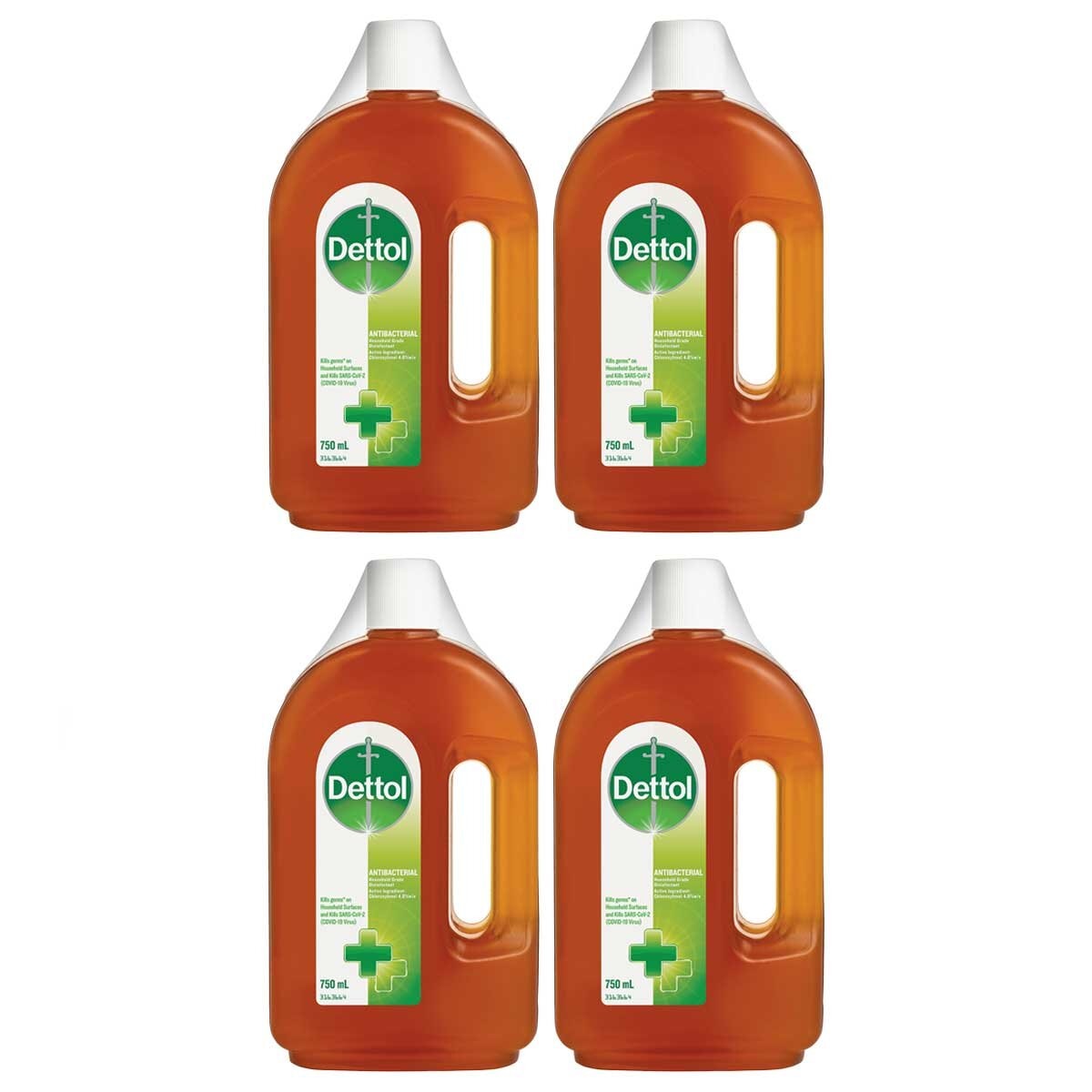 Dettol Antibacterial Household Grade Disinfectant 4 x 750ml - SuperSaverAU - view 1
