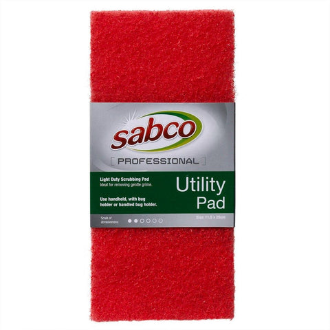 Sabco Professional Utility Pad - 11.5 x 25cm - Chemical Fibre - Light Duty - SuperSaverAU - view 1