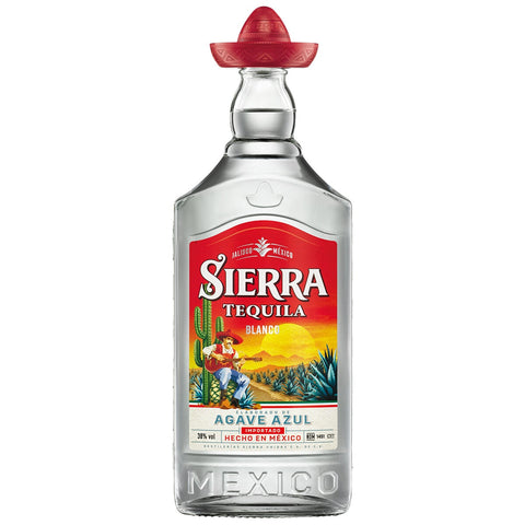 Sierra Tequila Blanco 1L - Clear Tequila with Fruity Aroma & Chili Notes - SuperSaverAU - view 1
