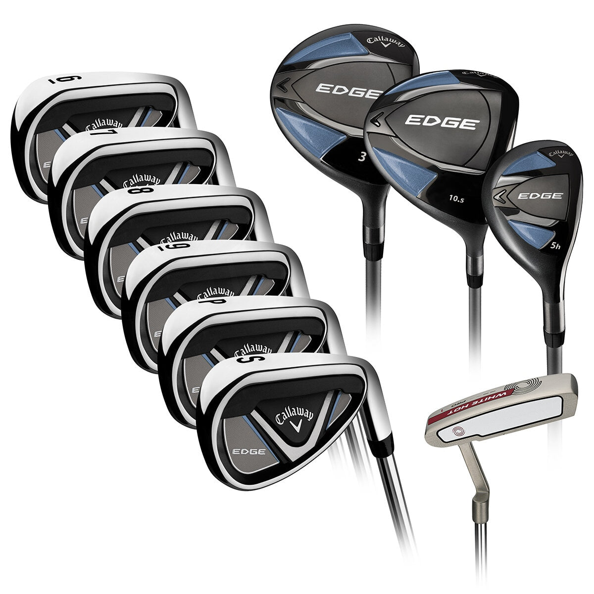 Callaway Edge Men's 10 Piece Right Handed Stiff Flex Golf Club Set - SuperSaverAU - view 1