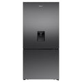 Hisense 500L PureFlat Bottom Mount Fridge - Non-Plumbed Water Dispenser, Dark Stainless Steel - HRBM500TBW