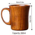260ml Wooden Mug - Solid Wood Tea Cup, 9 x 10 cm - view 3