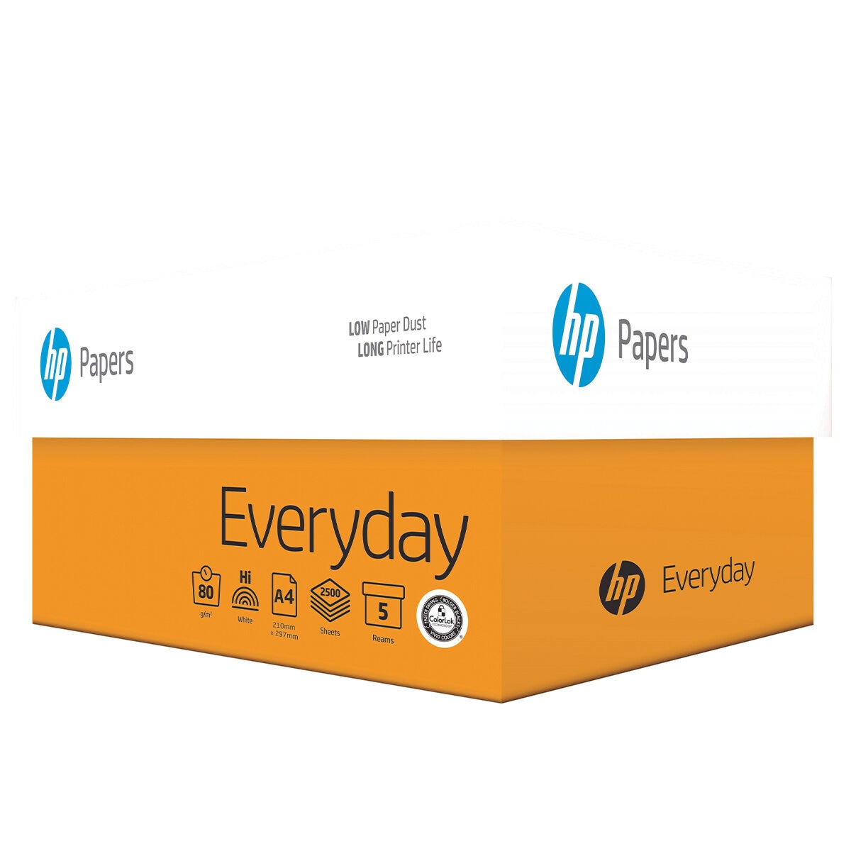 HP Everyday A4 80gsm Copy Paper with ColorLok Technology, Acid Free, FSC Certified