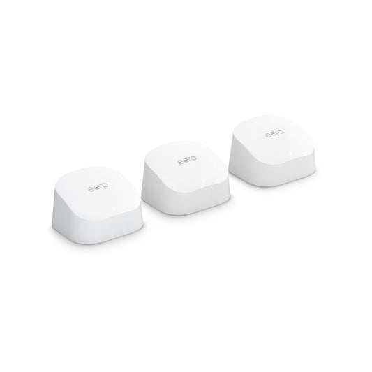 Amazon Eero 6 Dual Band Mesh Wi-Fi 6 Router 3 Pack - 900 Mbps - White - 420m² Coverage