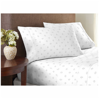 Natural Earth 300 Thread Count Organic Cotton Sheet King Set 4 Piece Eillue Geo