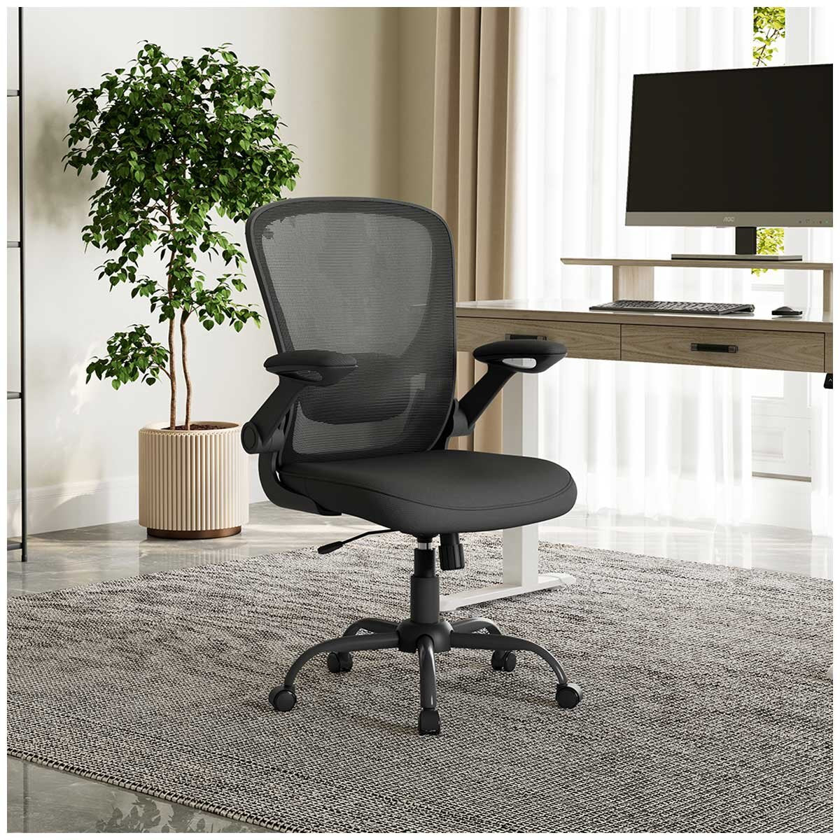 Eureka OC06 Onyx Ergonomic Task Chair Black - SuperSaverAU - view 5