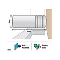 Adoored Cushion Door Stop - 100mm - Plastic - Wall Mounted - SuperSaverAU - view 2