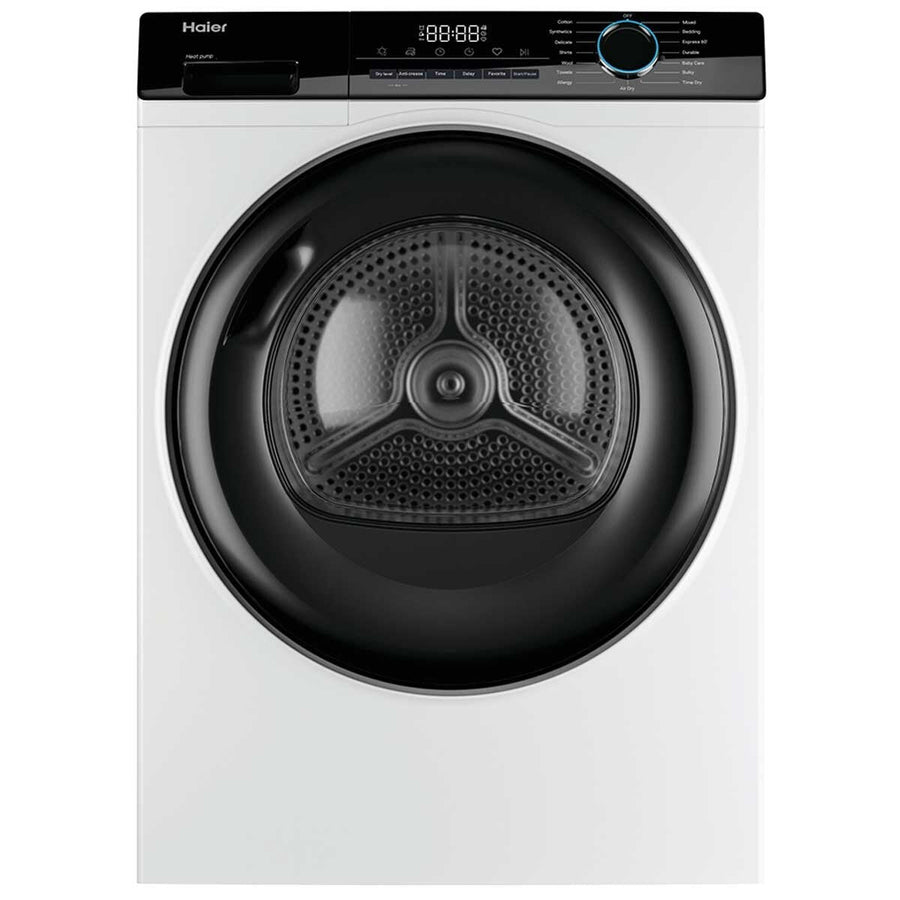 Haier 8kg Heat Pump Dryer H300 HDHP80AW1 - Hinged On Energy Efficiency & Gentle Drying - SuperSaverAU - view 1