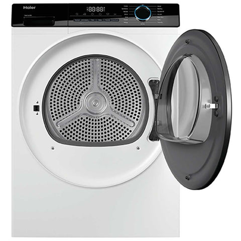 Haier 8kg Heat Pump Dryer H300 HDHP80AW1 - Hinged On Energy Efficiency & Gentle Drying - SuperSaverAU - view 2