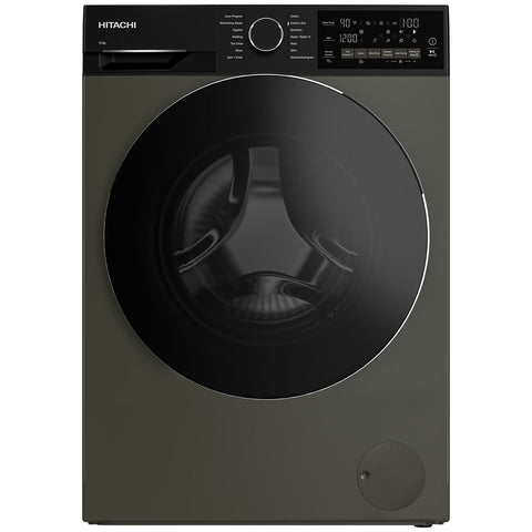 Hitachi 12kg Front Load Washing Machine - AutoDose, Steam Hygiene, Wi-Fi, Volcanic Grey - BD-120XKVEADM1