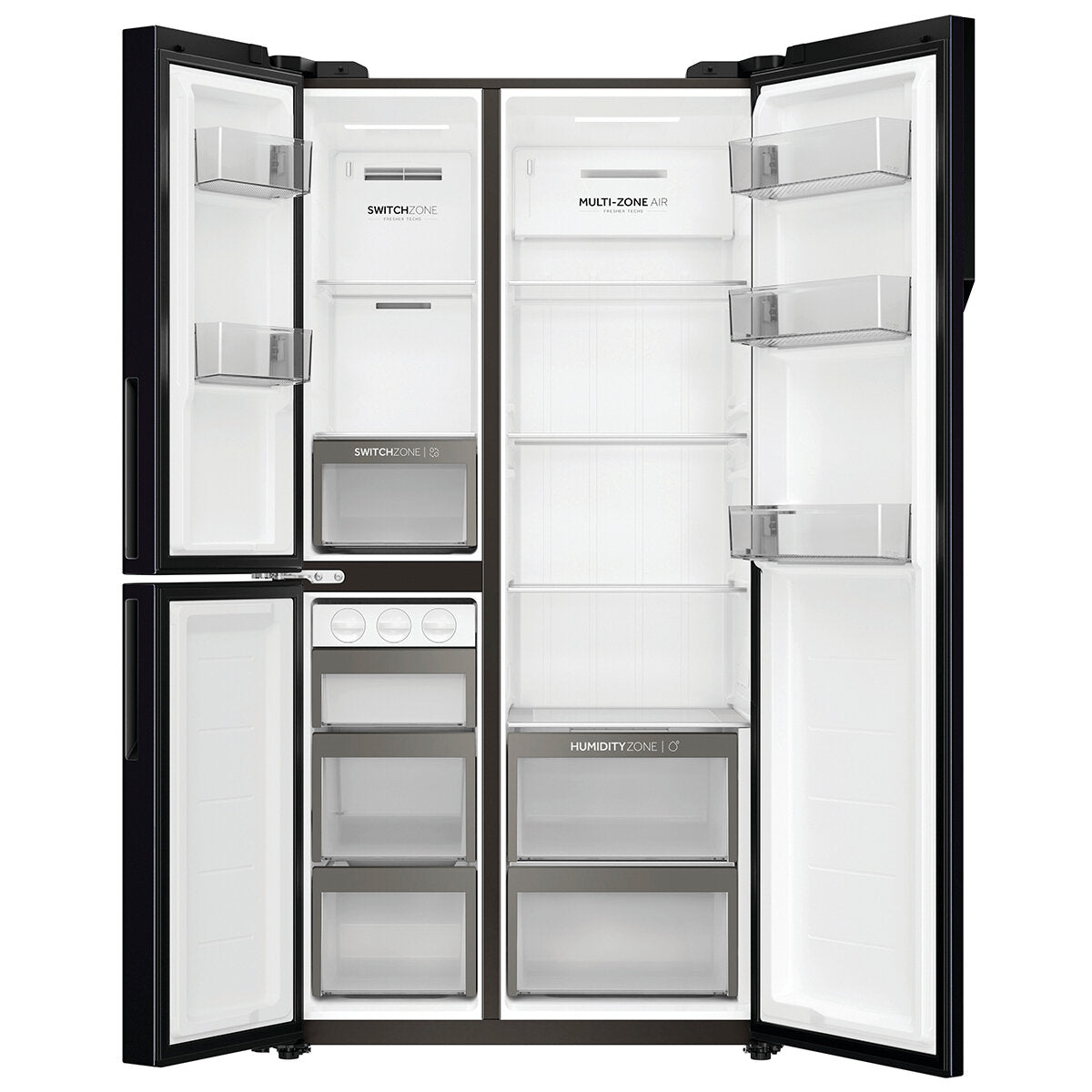 Haier 575L S+ Three Door Side by Side Fridge HRF575XC - SuperSaverAU - view 3