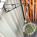 Jack 280mm Black Scrolled PVC Coated Steel Wall Bracket, Outdoor