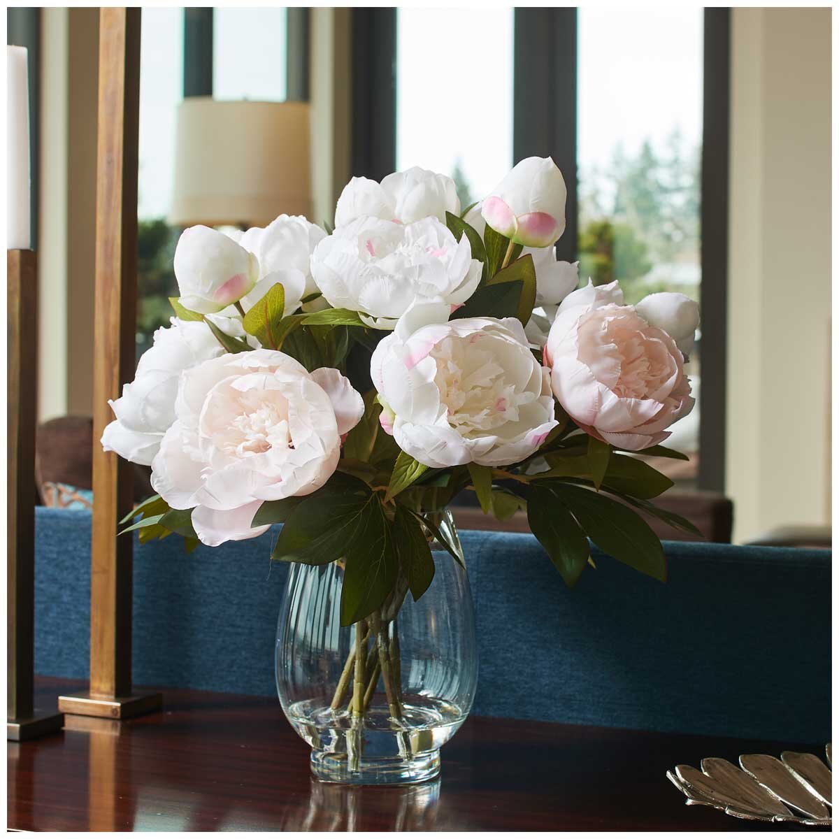 CG Hunter Faux Peony Arrangement 45cm