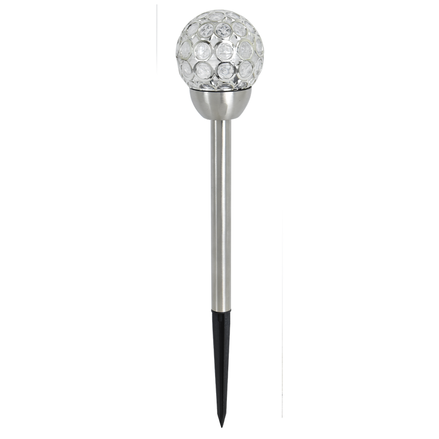Click Crystal Solar LED Pathway Light - 80mm - Stainless Steel - Outdoor Use - SuperSaverAU - view 1