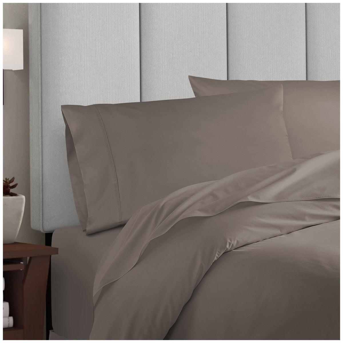 Royal Comfort 1000 Thread Count Balmain Bamboo Cotton Quilt Cover Set King Pewter