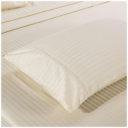 Kensington 1200 Thread Count Stripe Cotton Sheet Set Double Sand