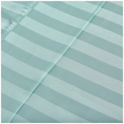 Royal Comfort 1200 Thread Count Damask Stripe Cotton Blend Sheet King Set Mist