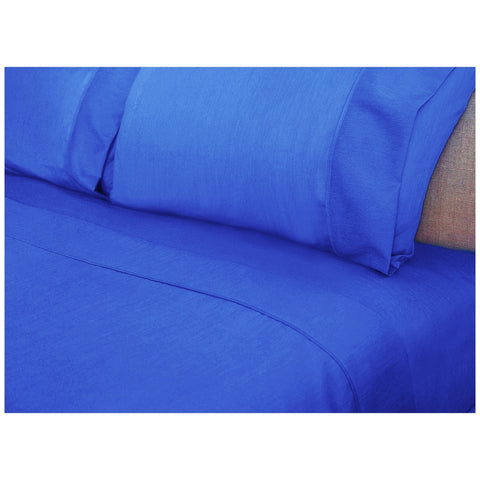 Ramesses 2000 Thread Count Bamboo Single Sheet Set Royal Blue - SuperSaverAU - view 2