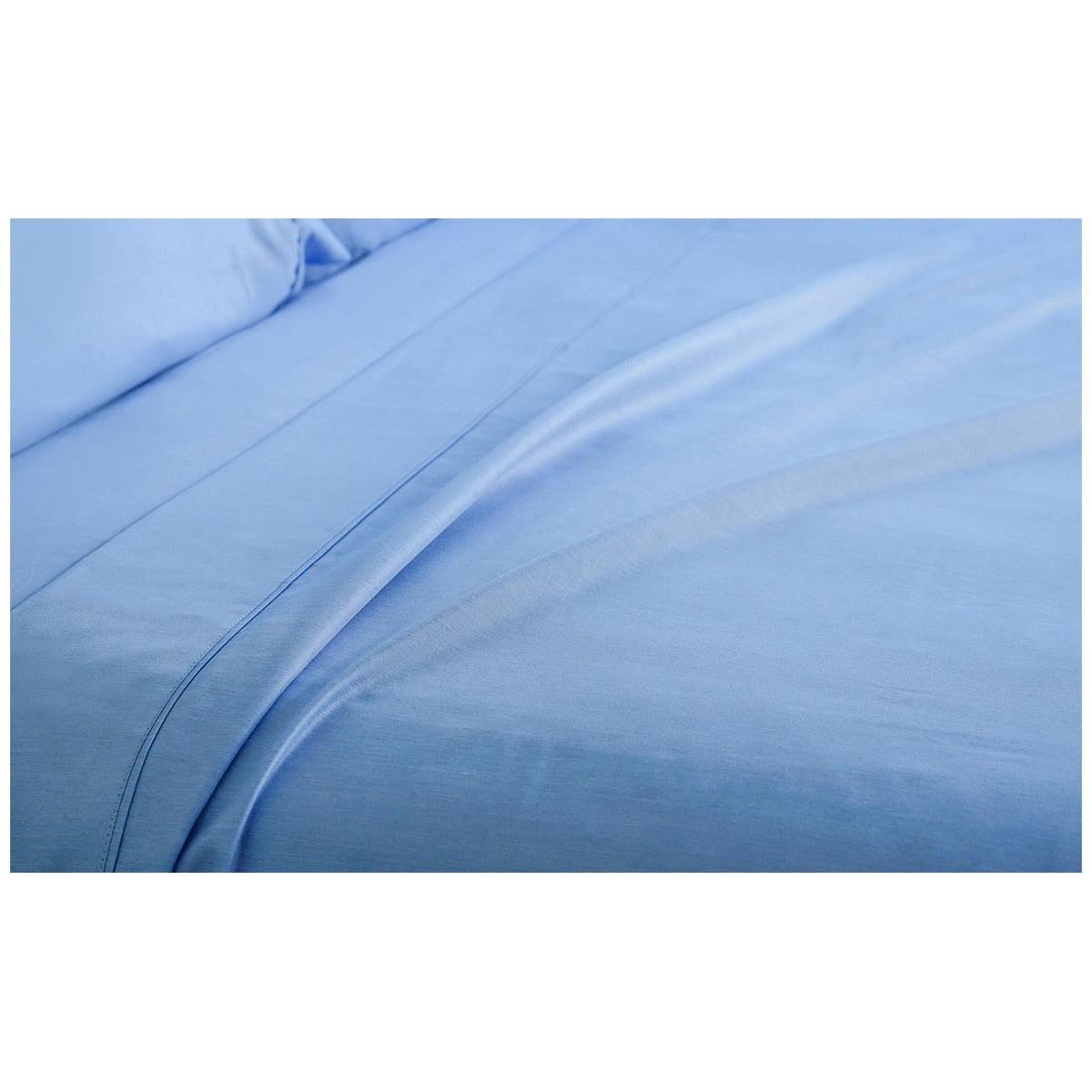 Ramesses 2000 Thread Count Bamboo Single Sheet Set Steel Blue - SuperSaverAU - view 2