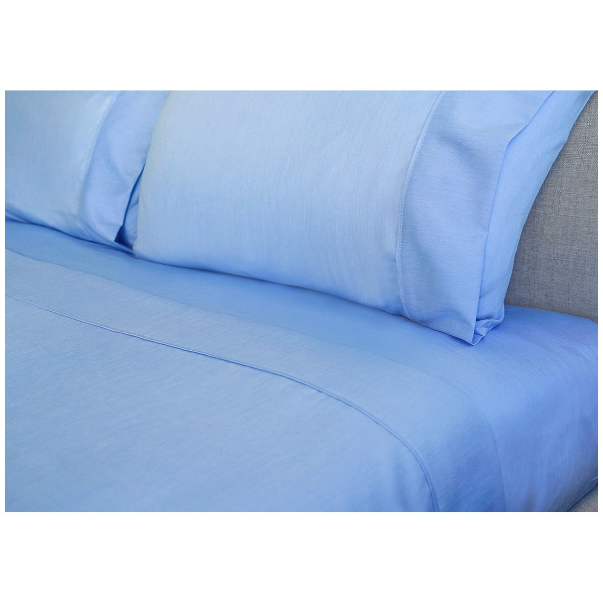 Ramesses 2000 Thread Count Bamboo Single Sheet Set Steel Blue
