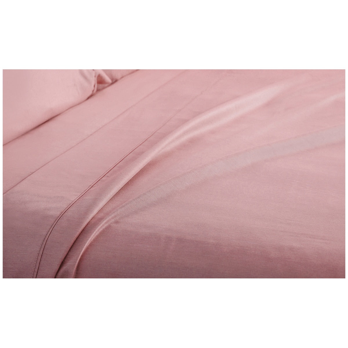 Ramesses 2000 Thread Count Bamboo Single Sheet Set Tea Rose