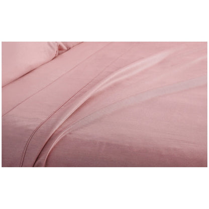Ramesses 2000 Thread Count Bamboo Single Sheet Set Tea Rose