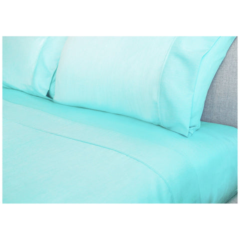 Ramesses 2000 Thread Count Bamboo King Single Sheet Set Aqua - SuperSaverAU - view 2