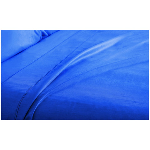Ramesses 2000 Thread Count Bamboo Double Sheet Set Royal Blue - SuperSaverAU - view 1