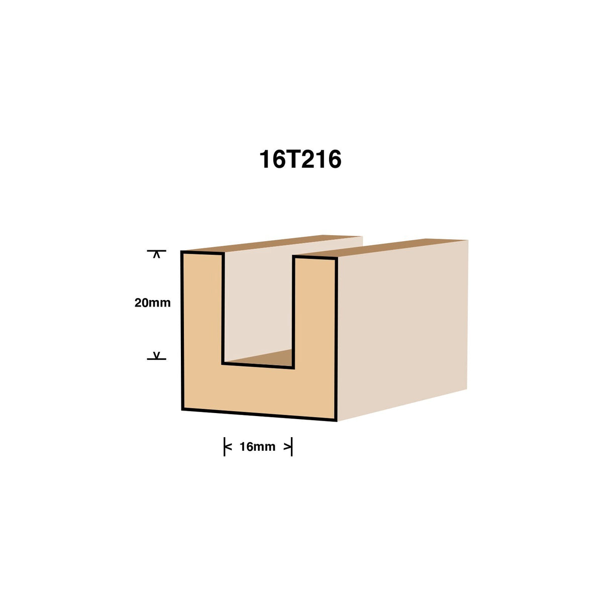 Ultra 6.4 x 16mm Tungsten Carbide Straight Router Bit