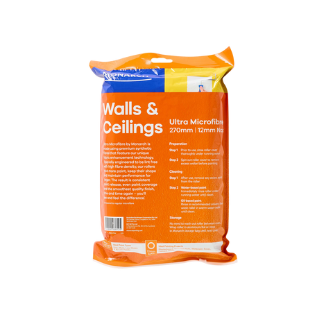 Monarch 270mm Roller Covers - 12mm Nap - 3 Pack - Lint-Free - Ultra Smooth Finish - SuperSaverAU - view 2