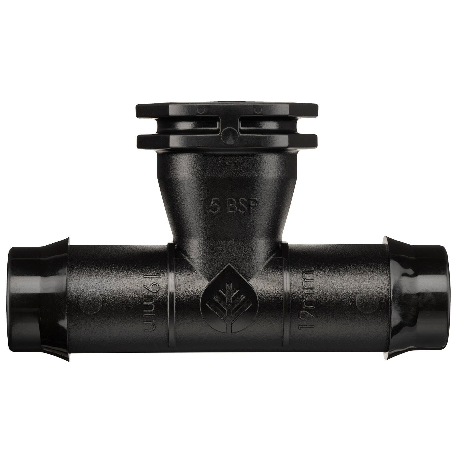 Pope 19 x 15mm BSP Female Threaded Tee - Black Poly Irrigation Fitting