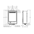 Rheem propane gas continuous flow water heater - 26L/minute - suits 2 to 2.5 bathrooms - 876A26PF