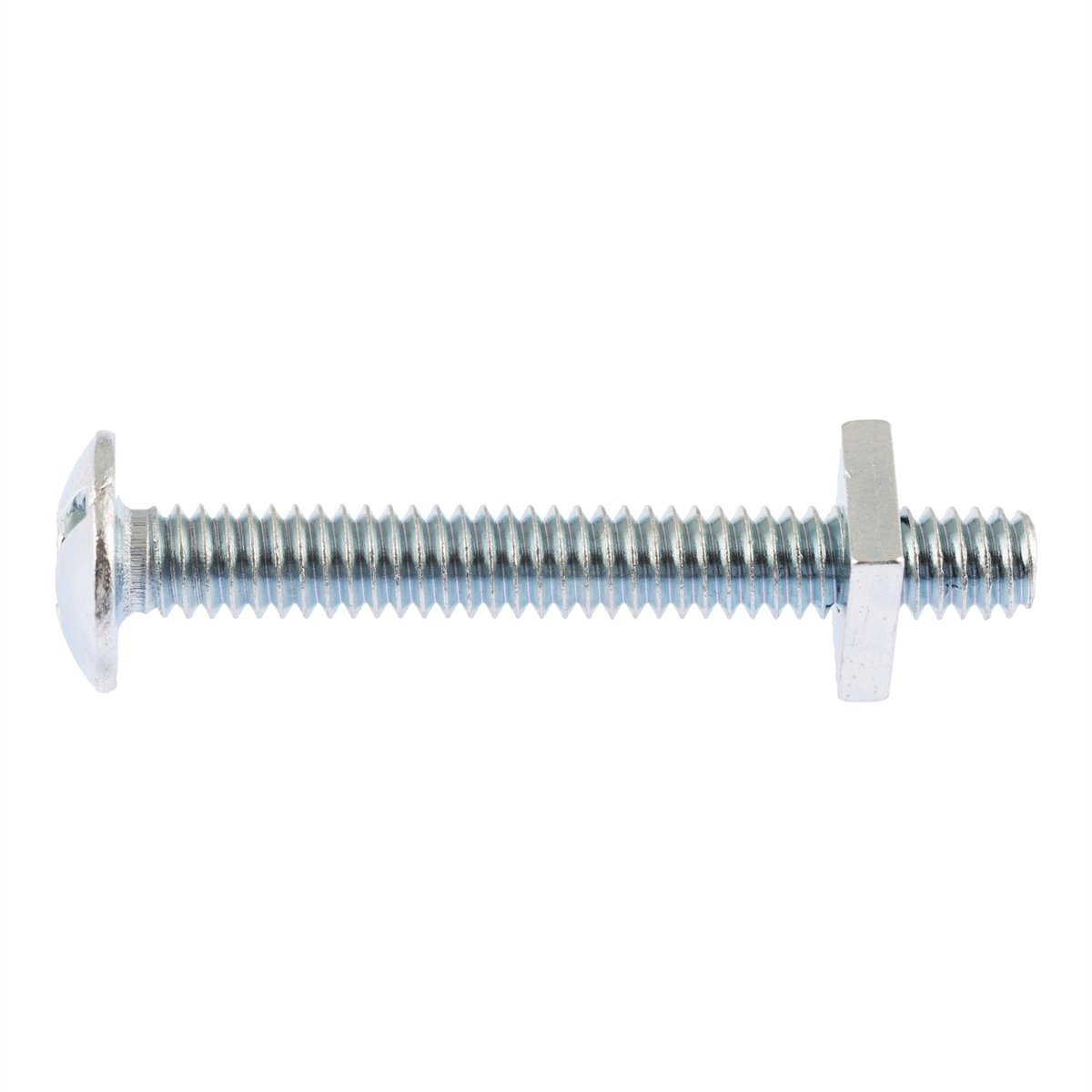 Zenith 1/4 x 50mm Zinc Plated Mushroom Head Bolt and Nut 25 Pack - Silver - SuperSaverAU - view 2