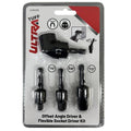 Ultra Tuff Angle Driver & Adjustable Socket Adaptor Kit - 105-Degree - Black - SuperSaverAU - view 1