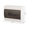 DETA 12 Module Surface Mounted Switchboard White ABS